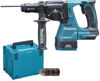 Makita dhr243zj 18 volt combihamer | sds-plus | met verwisselbare boorkop | zonder accu's en lader - dhr243zj