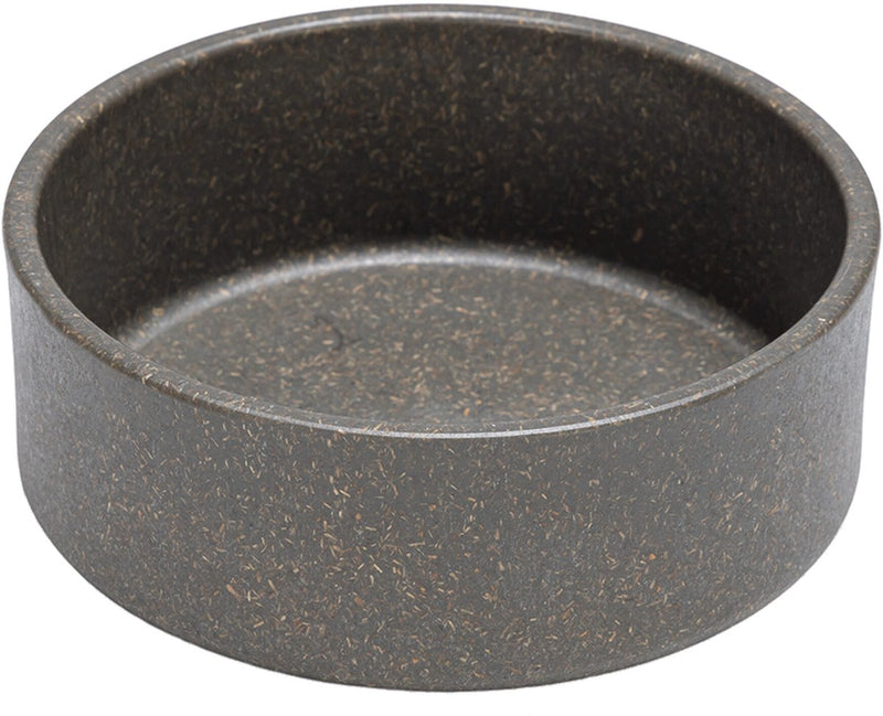 Designed by lotte noor voerbak hond - eetbak drinkbak - vaatwasserbestendig - bamboe - grijs - 14 cm