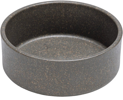 Designed by lotte noor voerbak hond - eetbak drinkbak - vaatwasserbestendig - bamboe - grijs - 17 cm