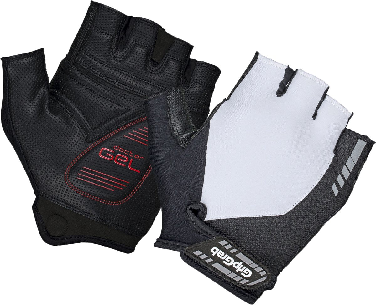 Gripgrab - progel padded korte vinger zomer fietshandschoenen wielrenhandschoenen met padding - wit - unisex - maat xl