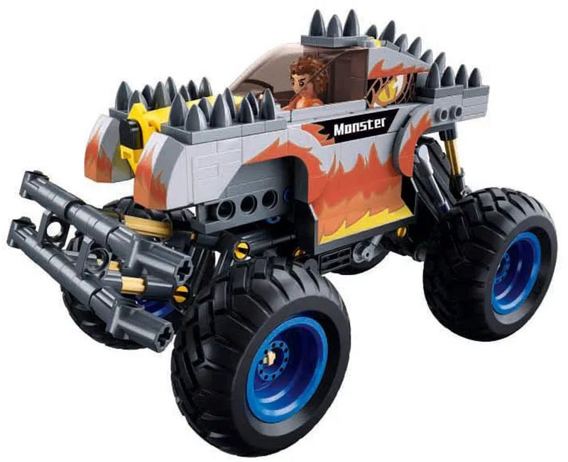 Sluban power bricks bigfoot grijs bouwspeelgoed kinderen vanaf 6 jaar – constructiespeelgoed modelbouw monstertruck – bouwdoos met 267 bouwstenen en 1 minifiguur – m38-b1162