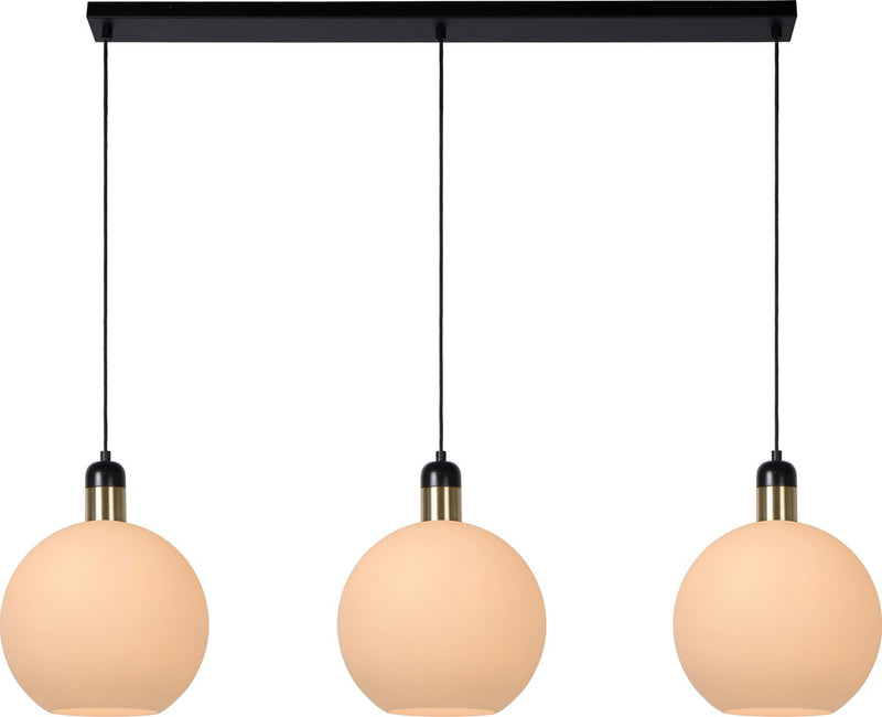 Lucide julius - hanglamp - 3xe27 - opaal