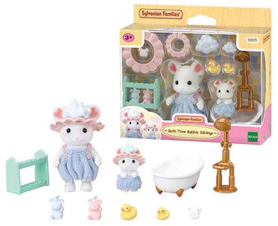 Epoch sylvanian families 5805 bubbel badtijd broer zus