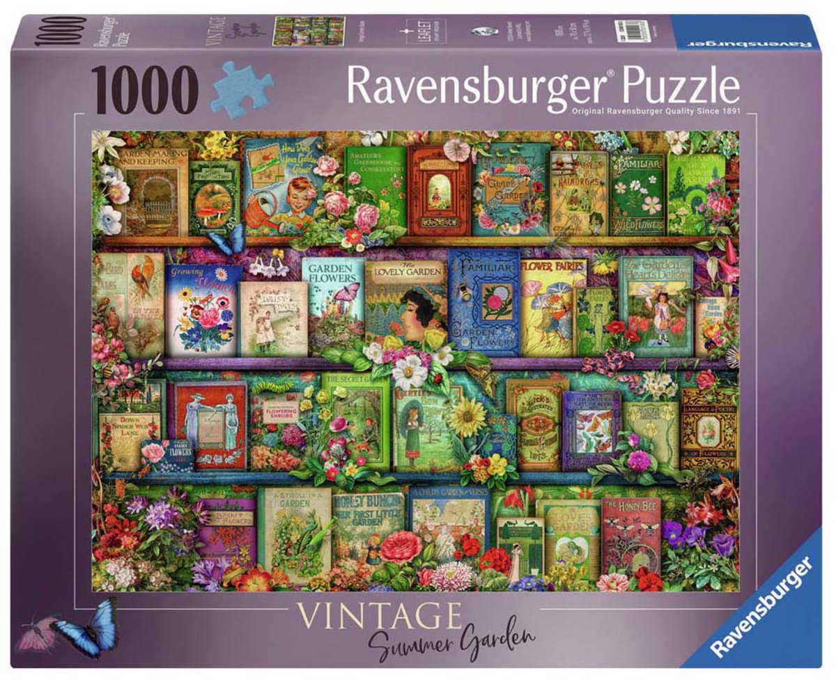 Ravensburger puzzel vintage tuinboeken - legpuzzel - 1000 stukjes