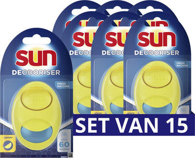 Sun -vaatwasmachine verfrisser - citroen - 15 stuks - voordeelverpakking