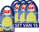 Sun -vaatwasmachine verfrisser - citroen - 15 stuks - voordeelverpakking
