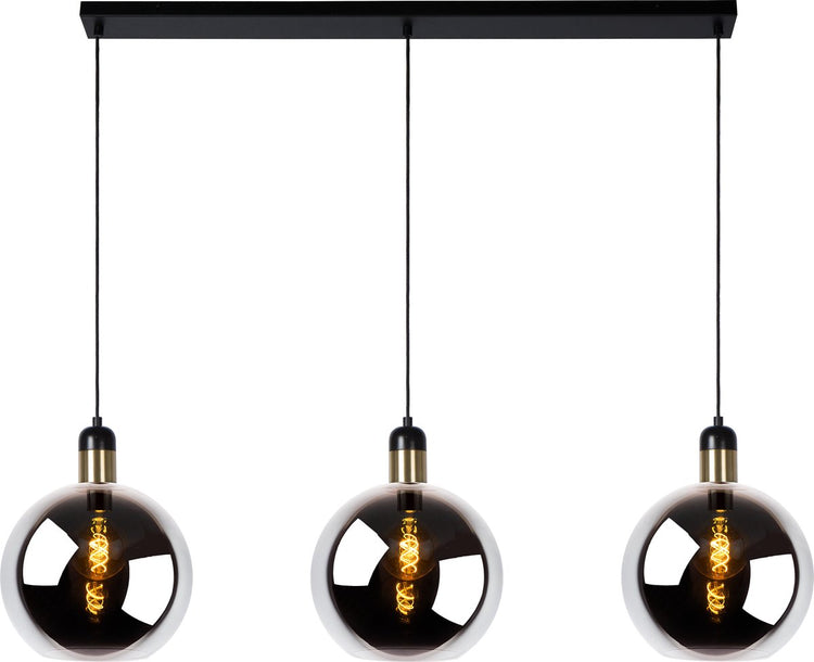 Lucide julius - hanglamp - 3xe27 - fumé