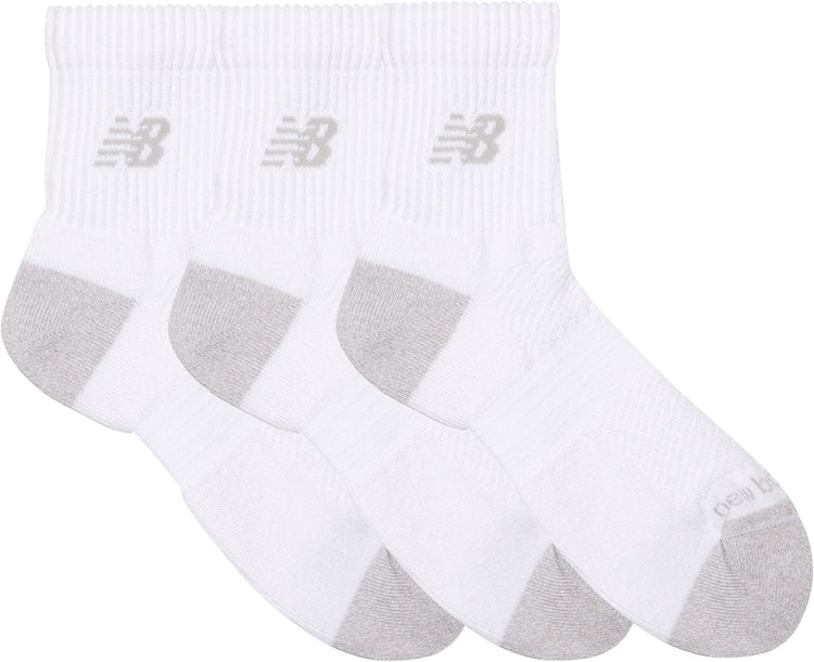 New balance active qtr socks 3 pack unisex sportsokken - white