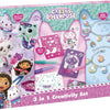 Totum gabby's poppenhuis knutselpakket xl 3 in 1 bedel armbandjes maken speelgoed meisjes, diamond paint, spraypens en sjablonen - gabby's dollhouse cadeautip knutselen creatief speelgoed