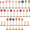 Goki verkeersborden speelset - educatief houten speelgoed 40 stuks.