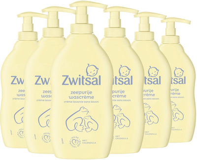 Zwitsal - zeepvrije wascrème - baby - 6 x 400 ml