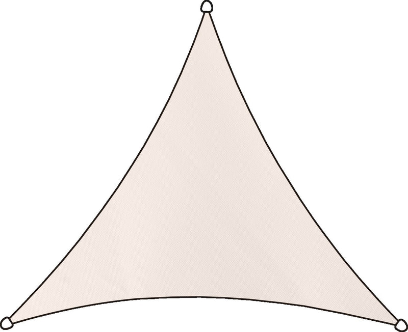 Livin' outdoor livn schaduwdoek livigno oxford driehoek 3.6m naturel - 95% uv-bescherming - dikte doek: 270 gr m2 - inclusief bevestigingskoord en rvs bevestigingsringen