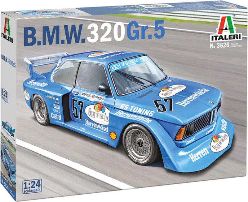 Italeri modelbouwpakket auto - 3626 bmw 320 group 5 car plastic - 1:24 - modelbouw