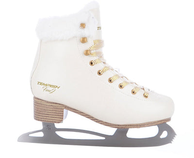 Tempish - fine ii - kunstschaatsen - schaatsen dames - beige - verstevigde enkelsteun premium kunstleer - maat eu 38