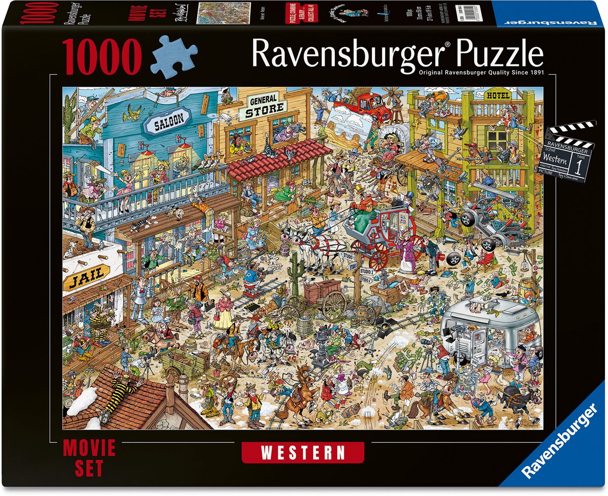 Ravensburger – ray’s comic series: movie set 1 – western – cartoon legpuzzel – 1000 stukjes