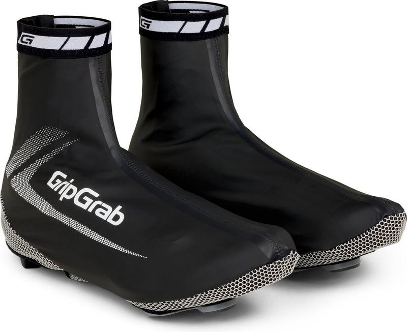 Gripgrab - raceaqua waterdichte race fiets overschoenen aero wielren regen fietsoverschoenen - zwart - unisex - maat m (40 41)