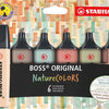Stabilo boss original - markeerstift - set 6 stuks - naturecolors
