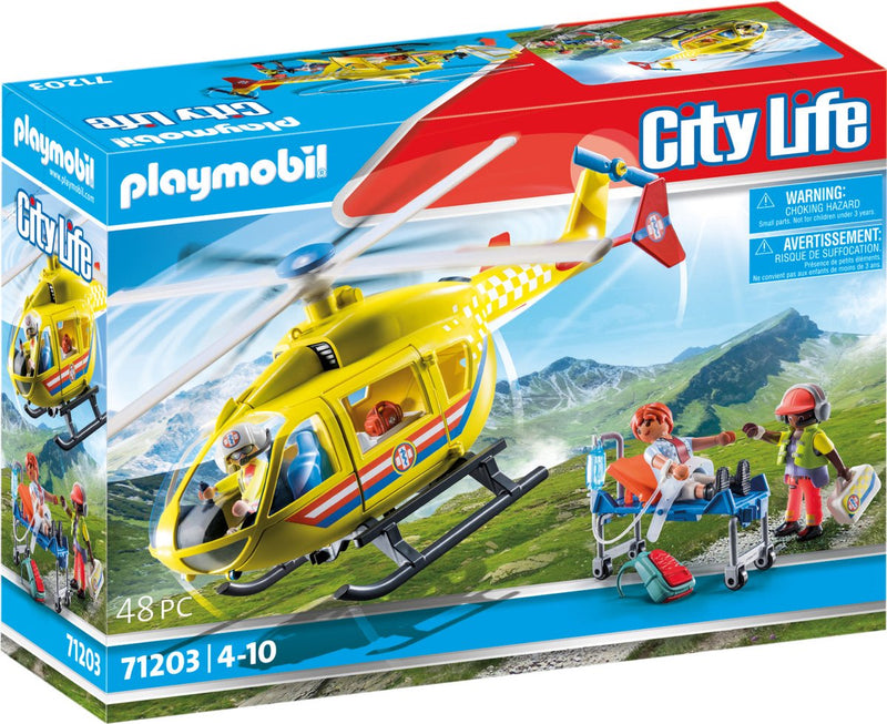 Playmobil city life reddingshelikopter - 71203