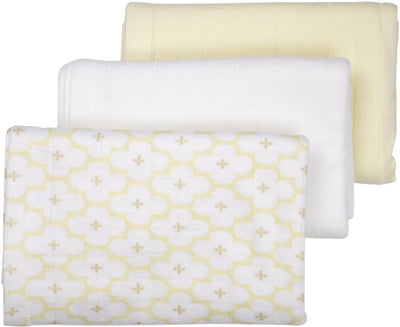Lodger swaddler - 3 stuks - 70 x 70 cm - matcha butter