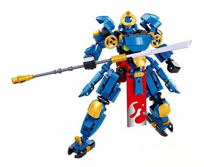 Sluban exosuit blue samurai bouwspeelgoed actiefiguur – constructiespeelgoed – bouwset met 230 bouwstenen – m38-b1312 – vanaf 6 jaar