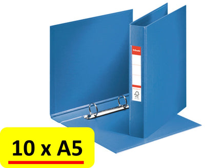 Esselte ringband vivida a5 2r pp 25mm blauw - 10 stuks