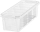 Smartstore - classic 04 opbergbox 3,5 liter met vakverdeler - polypropyleen - transparant