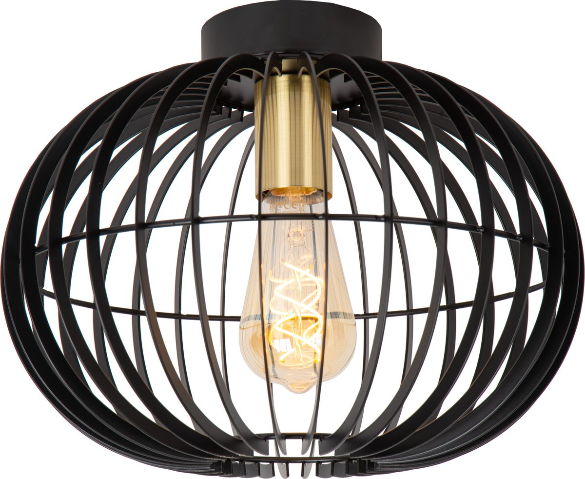 Lucide yann - plafonnière (plafondlamp) - ø 32 cm - 1xe27 - zwart