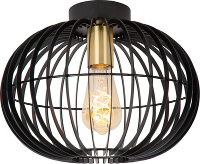 Lucide yann - plafonnière (plafondlamp) - ø 32 cm - 1xe27 - zwart