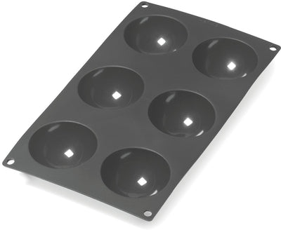 Lékué bakvorm - 6 halve bollen - siliconen - black