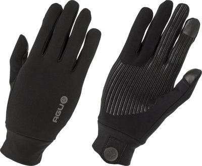 Agu stretch - fietshandschoenen - unisex - superstretch neopreen - touchscreen compatibel - zwart - xs - grip op stuur xs