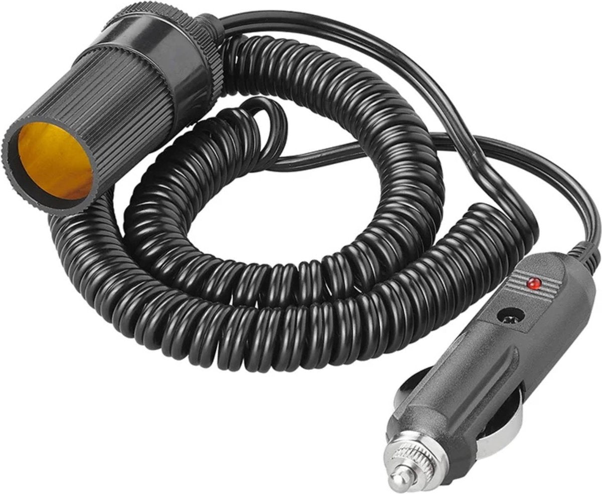 Proplus sigarettenaansteker verlengkabel 3 m 12 24v – voor auto sigarettenaansteker – 3a zekering – zwart