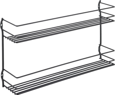 Metaltex - kruidenrek pepito 2 - kruiden organizer - 2 etages - 36x8x19 cm - zwart