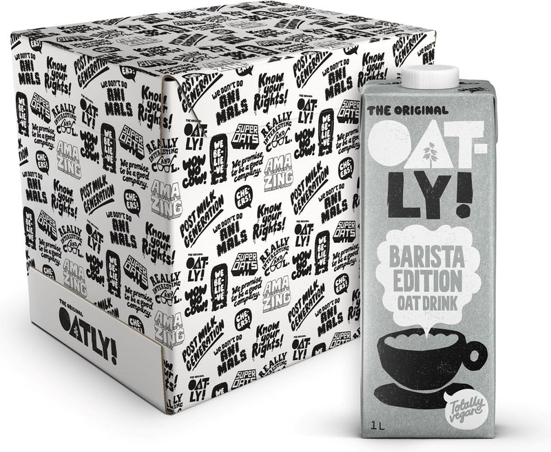 Oatly! oatly haver barista edition - 6 stuks - (6l) - houdbare plantaardige melk - barista - voordeelverpakking