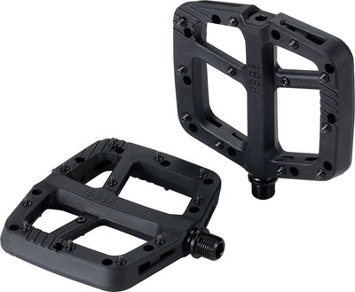 Bbb cycling decoder mtb pedalen - fietspedalen voor mountainbike - composiet platform pedaal met sterke grip en verstelbare pinnen - trappers fiets - mat zwart - bpd-37