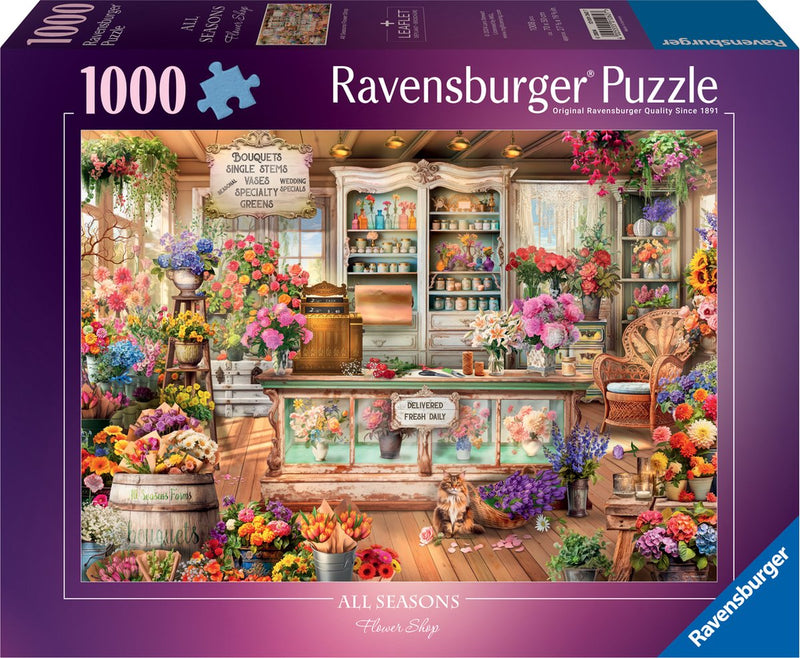 Ravensburger legpuzzel all seasons flowershop, 1000st.