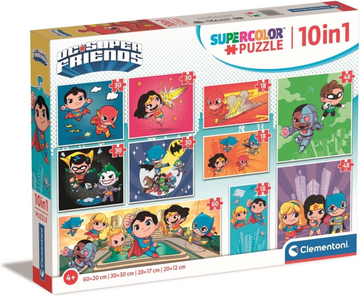 Clementoni legpuzzel super color 10in1 dc comics