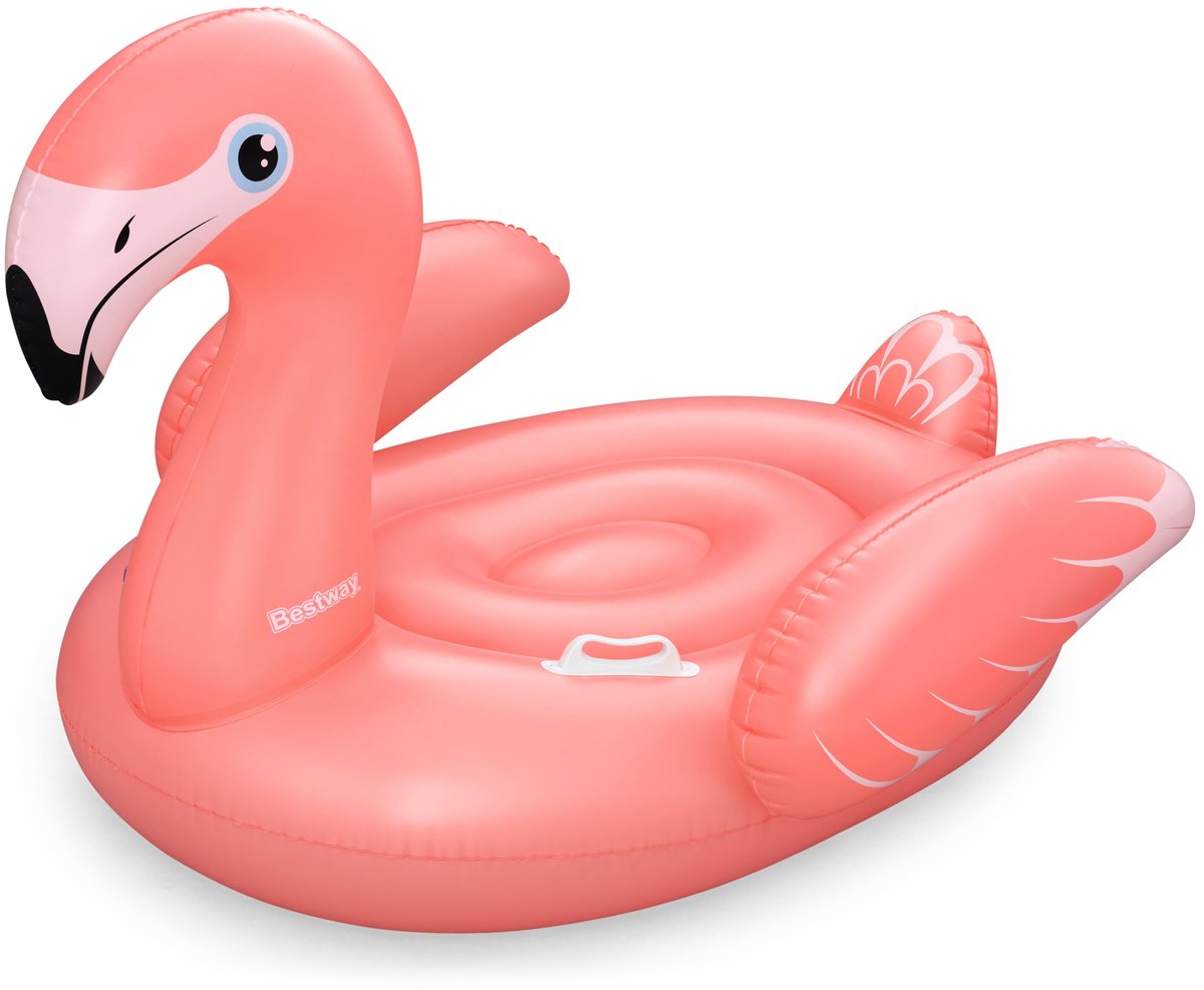 Bestway rider opblaas flamingo, 148cm
