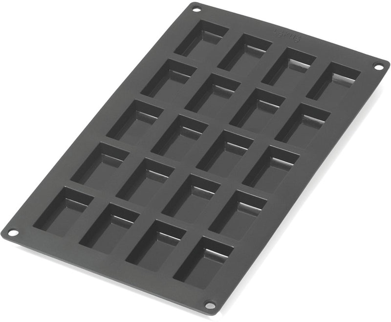 Lékué bakvorm 20 financiers - siliconen - black