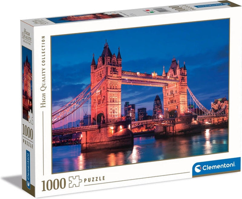 Clementoni - puzzel - 1000 stukjes - tower bridge bij nacht - puzzel voor volwassenen