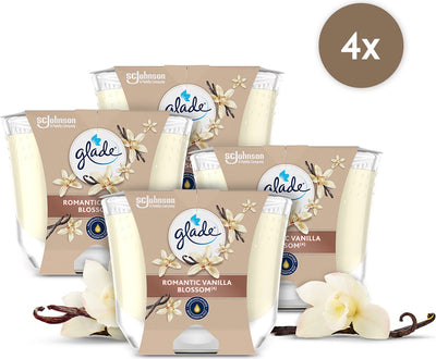 Glade lang brandende kaars romantic vanilla blossoms 100% raapzaadwax