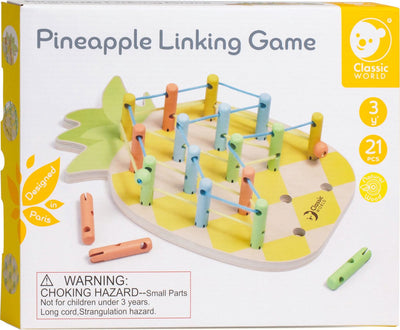 Classic world houten verbindingsspel ananas - educatief speelgoed 21-delig.