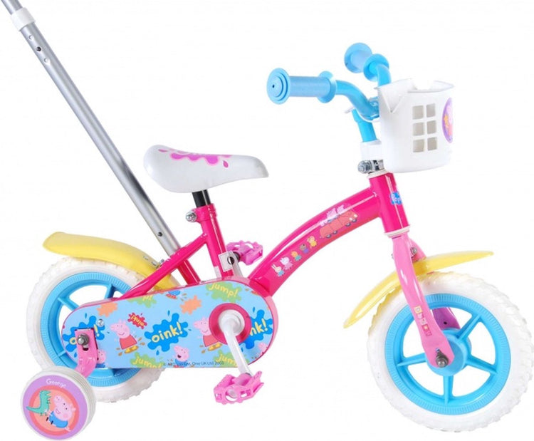 Nickelodeon peppa pig kinderfiets - meisjes - 10 inch - roze blauw