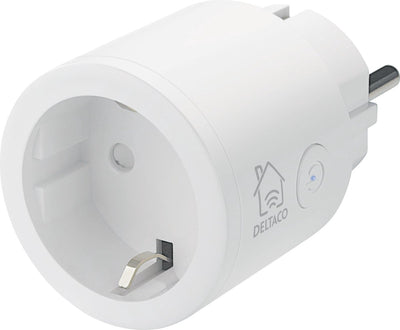 Deltaco smart home 1x slimme draadloze stekker - wifi - 10a - 2400w - timer - wit