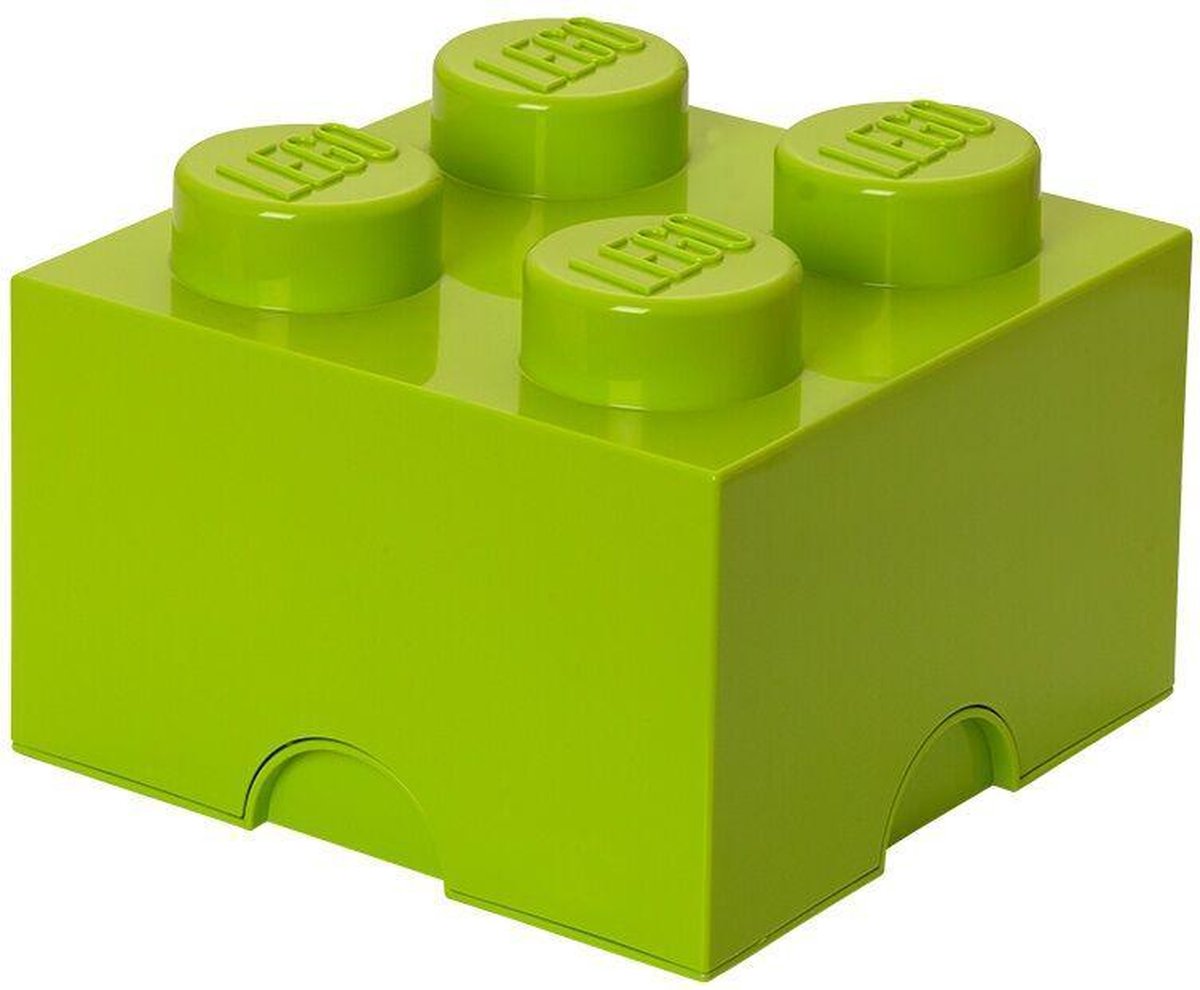 Lego opbergbox brick 4, limegroen -