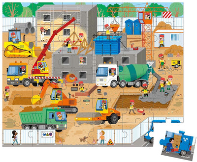 Janod - puzzel - op de bouwplaats