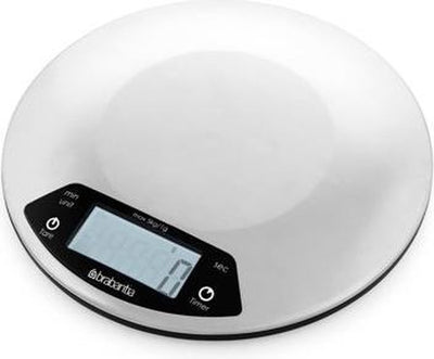 Brabantia profile keukenweegschaal digitaal - met kookwekker - rvs
