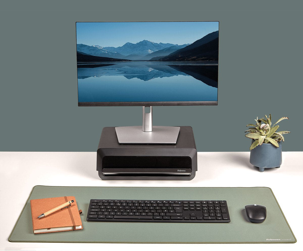 Merkloos sans marque fellowes breyta™ bureauonderlegger – xl bureaumat –antibacterieel – 83% gerecycled – antislip – saliegroen