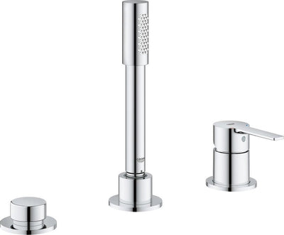 Grohe linaere new badkraan - opbouwdeel - driegats badrandcombinatie - chroom