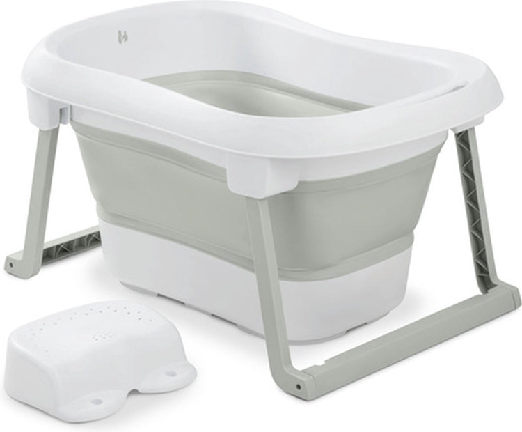 Hauck wash n fold l - babybadje - inklapbaar -white - sage