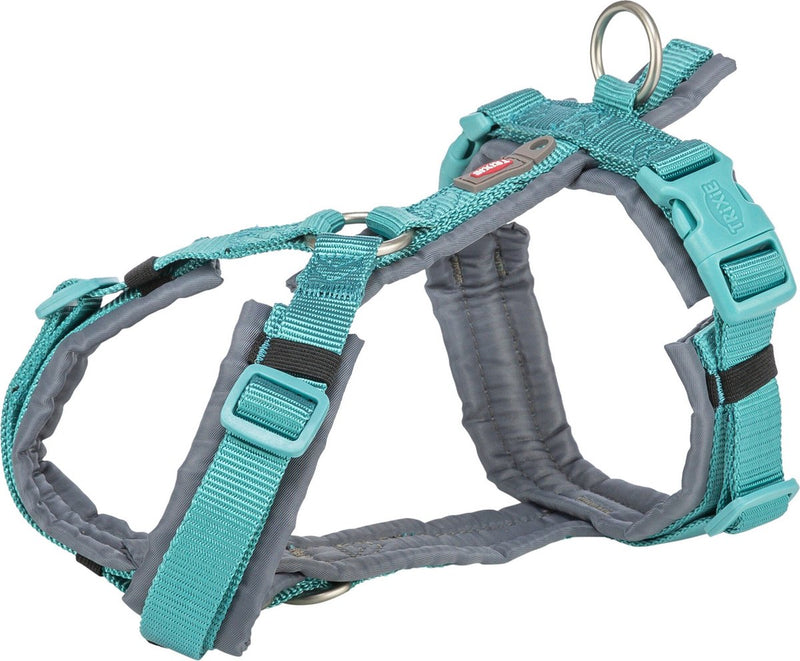 Trixie hondentuig premium trekking aqua blauw grafiet grijs